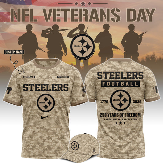 Limited Edition Pittsburgh Steelers x Veterans Day 2026 T-Shirt
