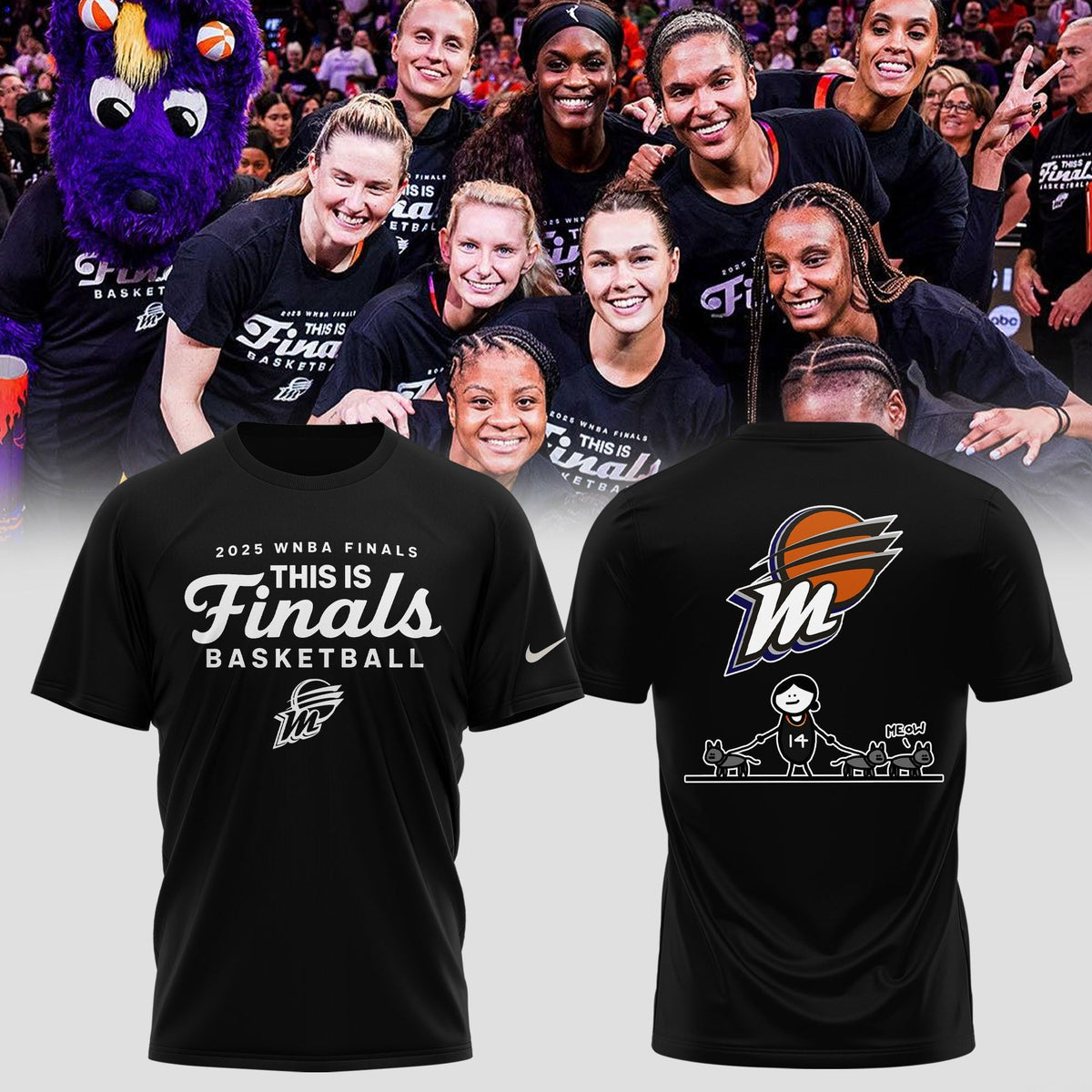 Phoenix Mercury 2025 Finals T-Shirt Meow collections