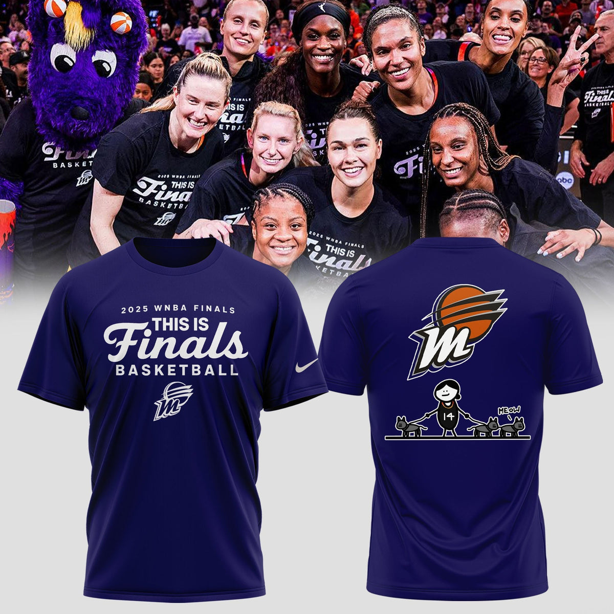Phoenix Mercury 2025 Finals T-Shirt Meow collections