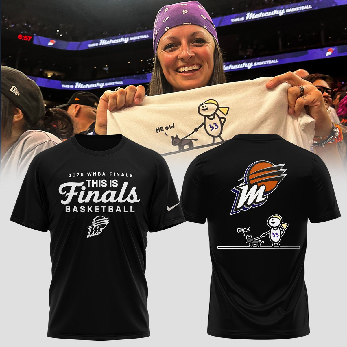 Phoenix Mercury 2025 Finals T-Shirt Meow collections
