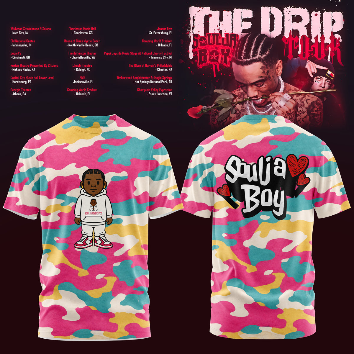SOULJA BOY LIMITED DRIP 2026 TOUR T-SHIRT MERCH IS HERE
