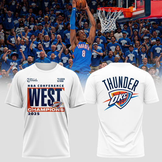 Oklahoma City Thunder 2025 Western Conference Champions Locker Room T-Shirt