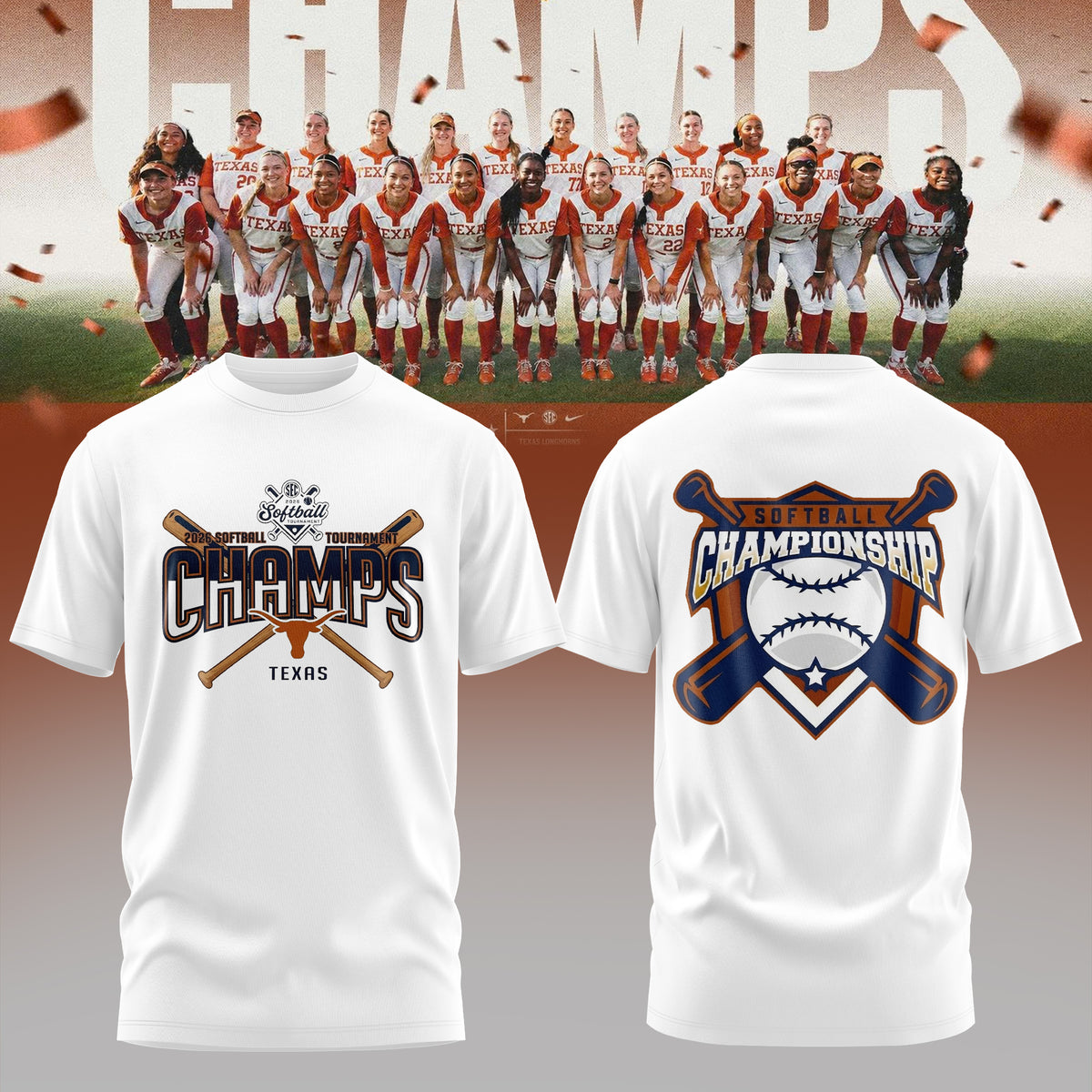 2026 SEC Softball Tournament Champions Tshirt