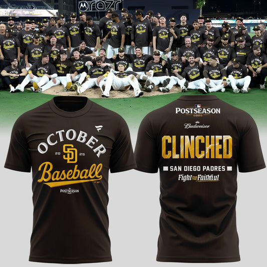 San Diego Padres Fight For The Faithful Postseason October Baseball T-Shirt For Fans
