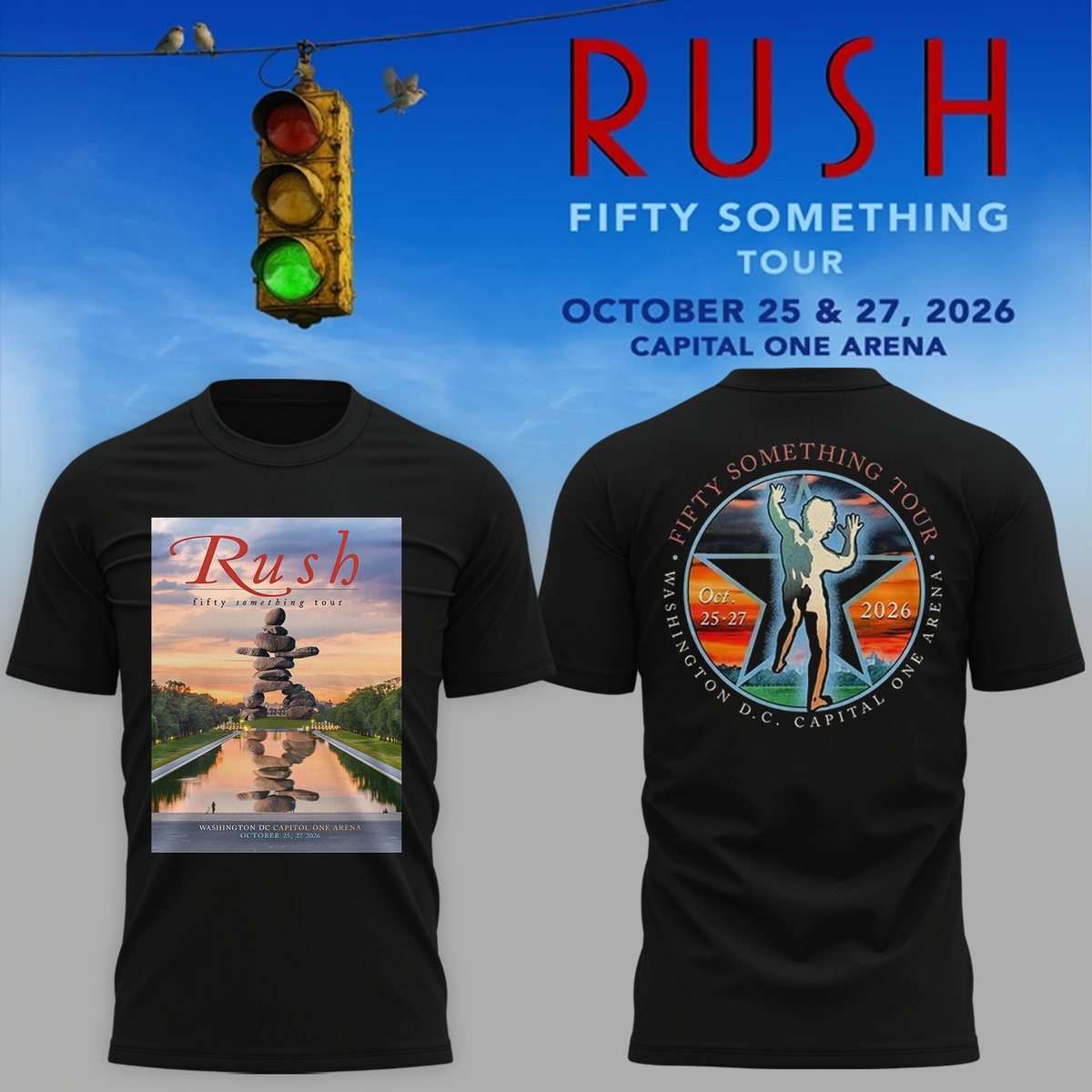 Official RUSH Washington DC T-Shirt – October 25 & 27, 2026 Capital One Arena
