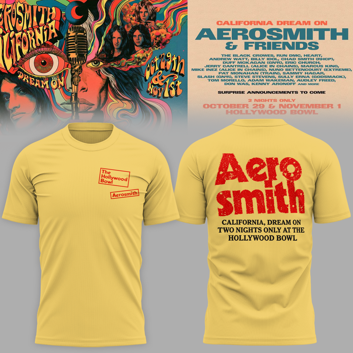 🤘 Aerosmith & Friends October 29–November 1 Tee