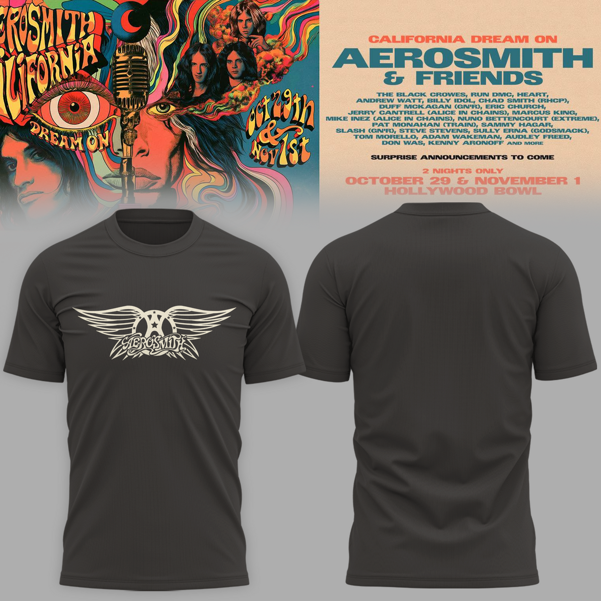🤘 Aerosmith & Friends October 29–November 1 Tee