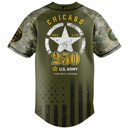 Chicago Cubs MLB x 250 U.S. ARMY Baseball Jersey 03