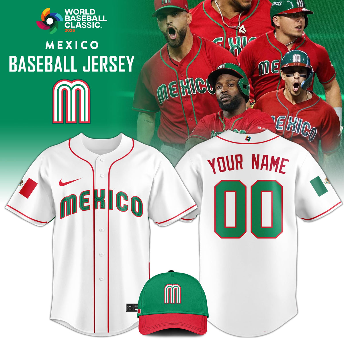 _ Mexico Baseball 2026 World Baseball Classic Jersey Limited Edition White