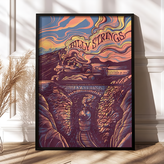 Billy Strings Chattanooga TN 2026 Event Poster At Tivoli Theatre On October 20 And 21 2026 Home Decor Poster