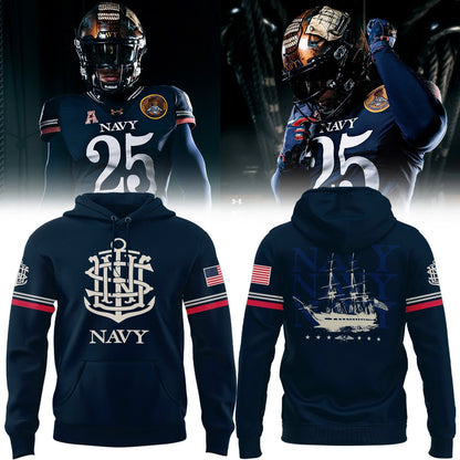 Navy Midshipmen 250th Anniversary Uniform Sideline Collection Replica Hoodie