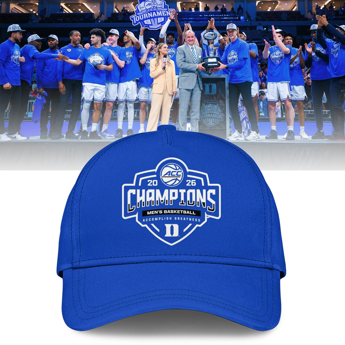 Duke Blue Devils Unisex 2026 ACC Men's Basketball Tournament Champions Locker Room Special Hoodie