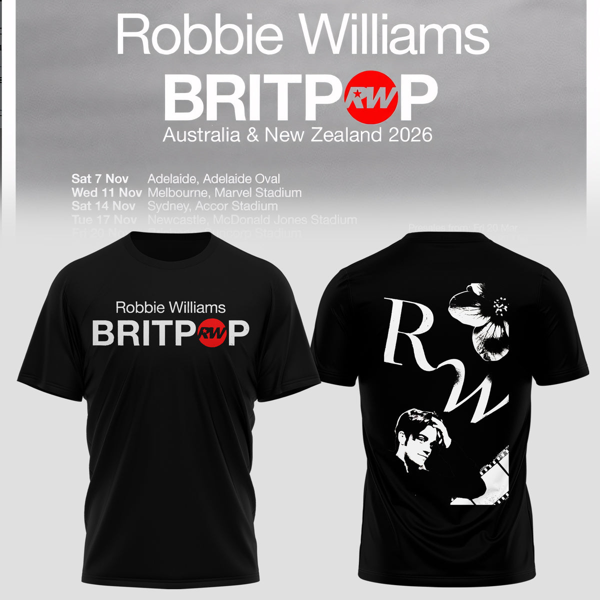 BRITPOP World Tour – Australia & New Zealand Limited Tshirt