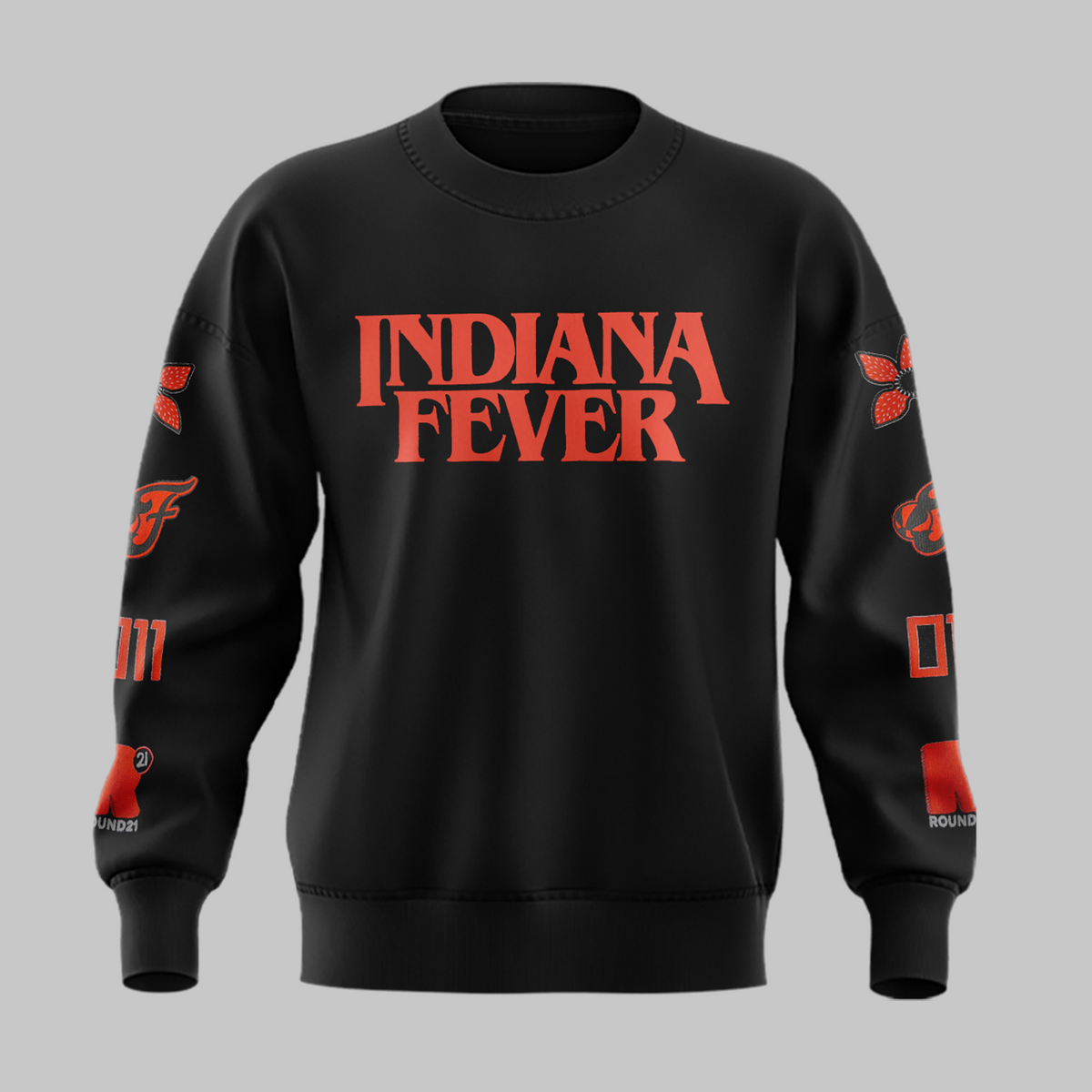 Indiana Fever Stranger Things Rebel Swingman Limited Edition Black Sweatshirt