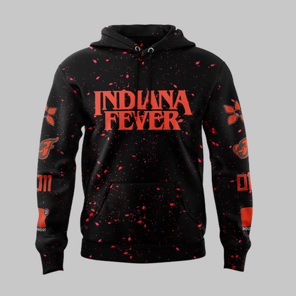 Indiana Fever Stranger Things Rebel Swingman Limited Edition Black Hoodie