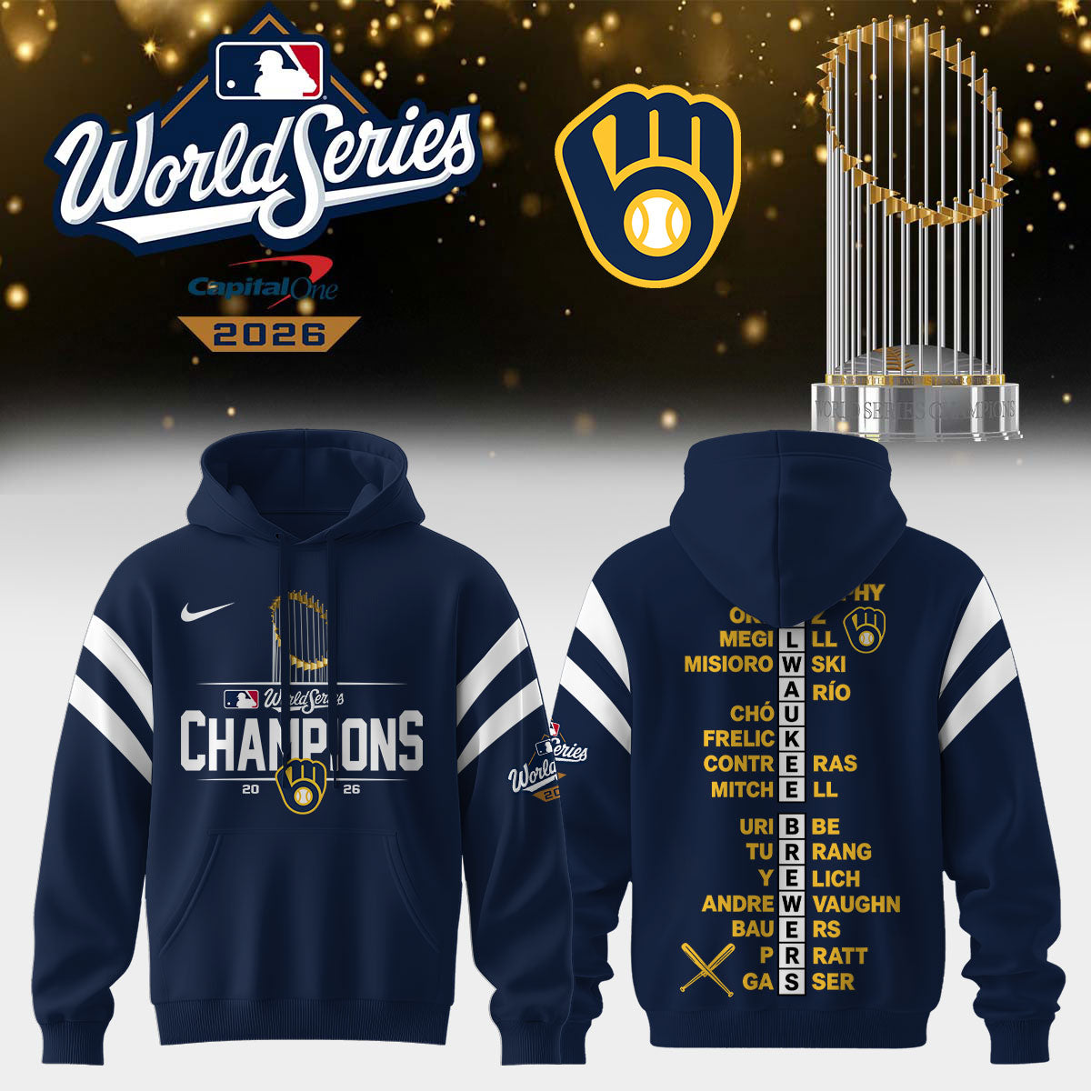 .Milwaukee Brewers 2026 World Series Champions - Hoodie