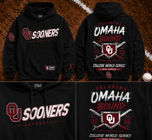 Oklahoma Sooners Baseball 2026 Baseball Men’s College World Series OMAHA Hoodie