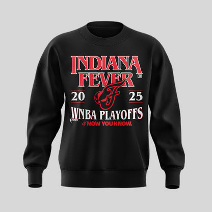 Now You Know Indiana Fever Sweatshirt WNBA Playoff 2025 Black