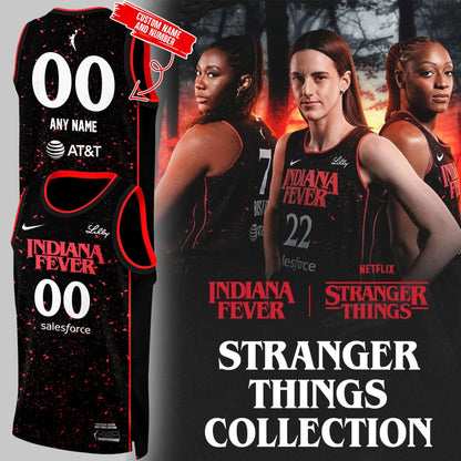 Indiana Fever x Stranger Things Rebel Swingman Custom 2025 Basketball Jersey