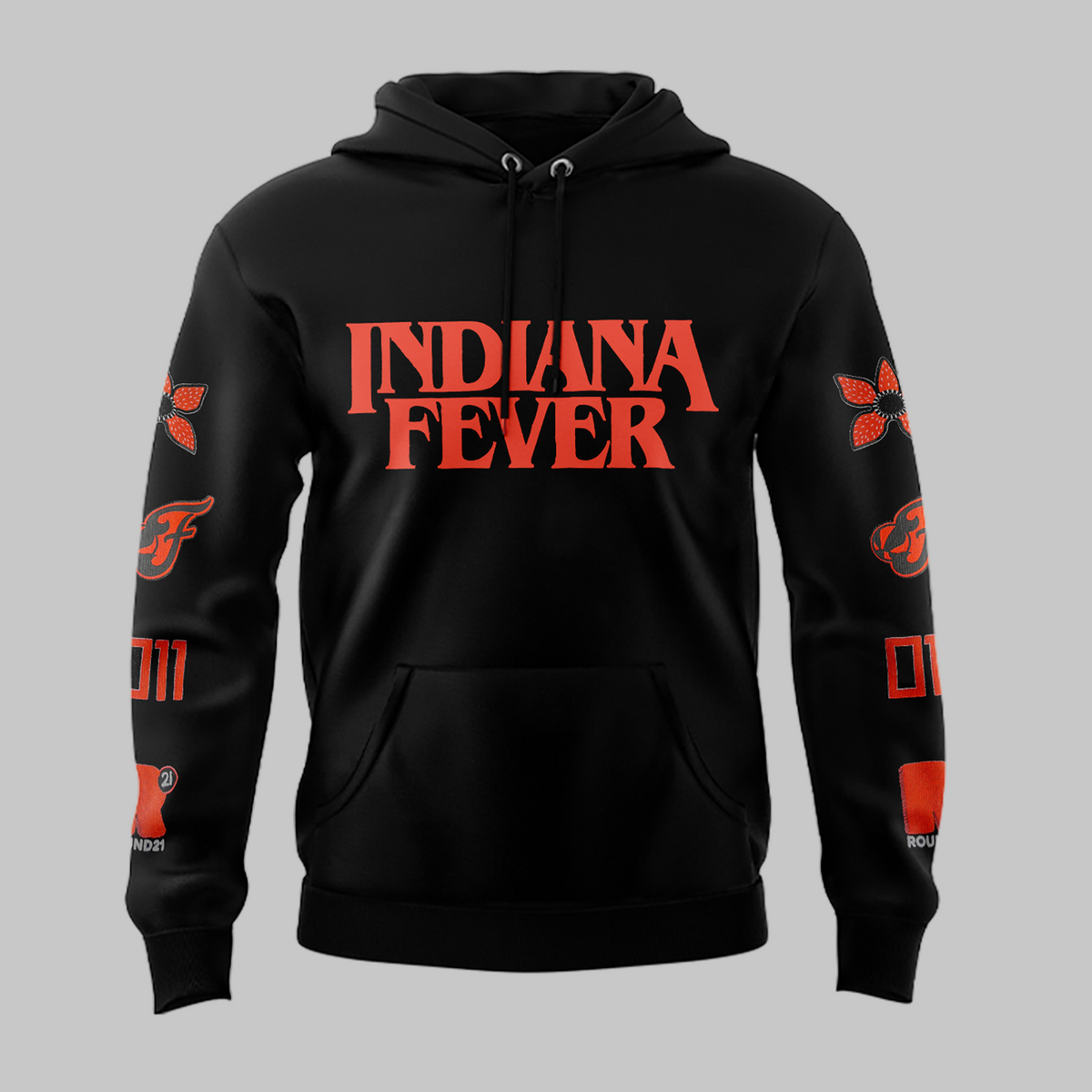 Indiana Fever Stranger Things Rebel Swingman Limited Edition Black Hoodie