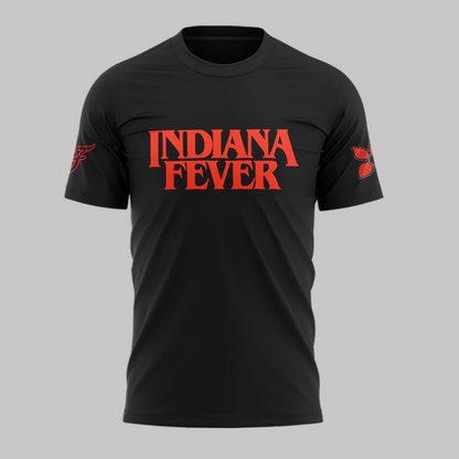 Indiana Fever Stranger Things Rebel Swingman Limited Edition Black  T-Shirt