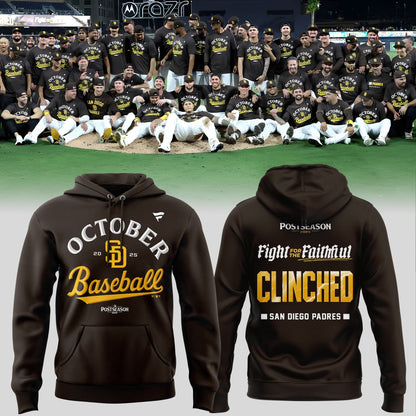San Diego Padres Fight For The Faithful Postseason October Baseball Hoodie For Fans
