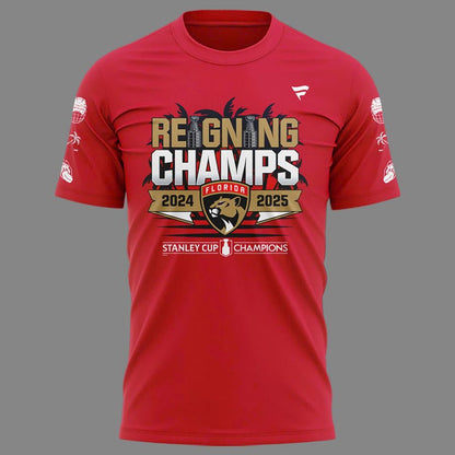 Special Edition T-Shirt Florida Panthers Back-To-Back Stanley Cup Champions 2025