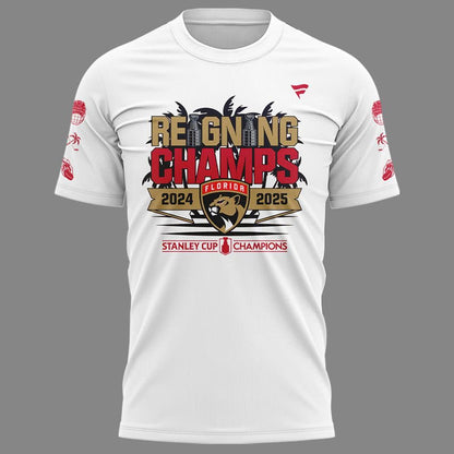 Special Edition T-Shirt Florida Panthers Back-To-Back Stanley Cup Champions 2025