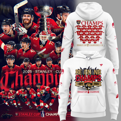 Florida Panthers Back To Back Champions Stanley Cup 2025 Hoodie