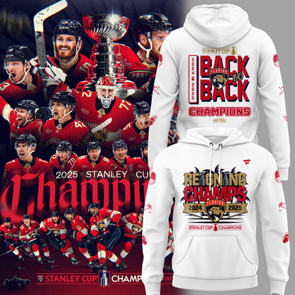 Florida Panthers Back To Back Champions Stanley Cup 2025 Hoodie