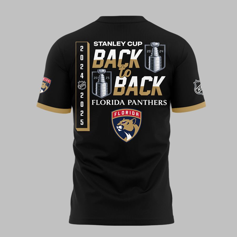 Special Edition Florida Panthers Back-To-Back Stanley Cup Champions T-Shirt 2025