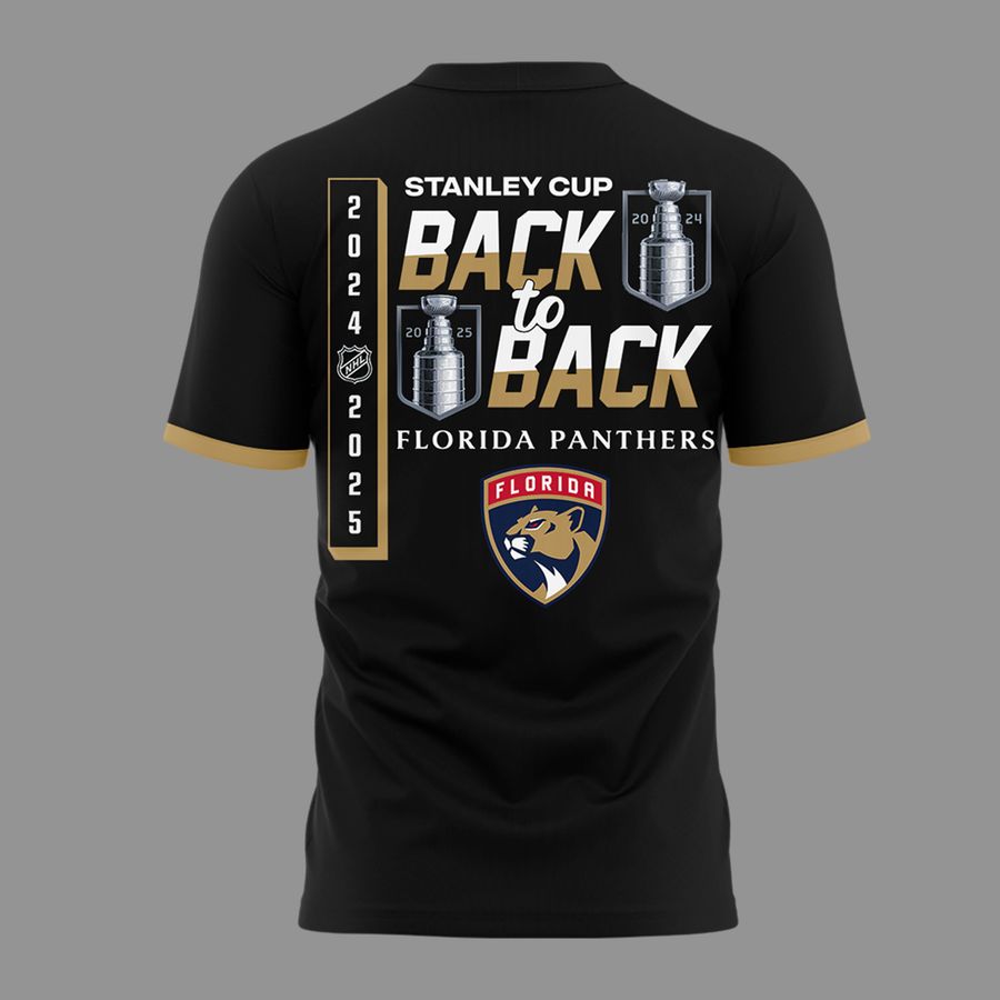 Special Edition Florida Panthers Back-To-Back Stanley Cup Champions T-Shirt