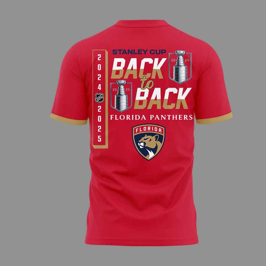 Special New T-Shirt Florida Panthers Back-To-Back Stanley Cup Champions