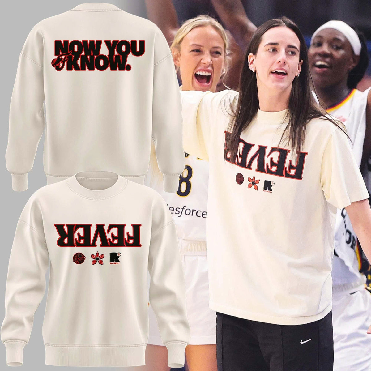 Exclusive Indiana Fever Stranger Things Rebel Swingman Sweatshirt