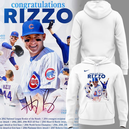 Chicago Cubs Legend Anthony Rizzo - Always And Forever Hoodie