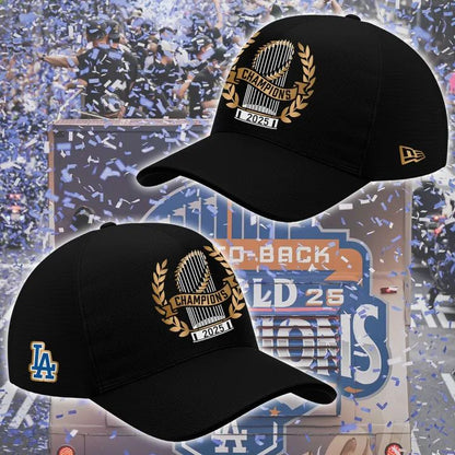 Back To Back LA Dodgers 2025 World Series Champions T-Shirt - 100% Cotton - Unisex - Black