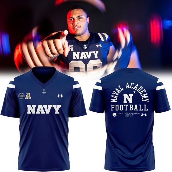 Navy Football Jersey Replica T-Shirt - Limited Edition