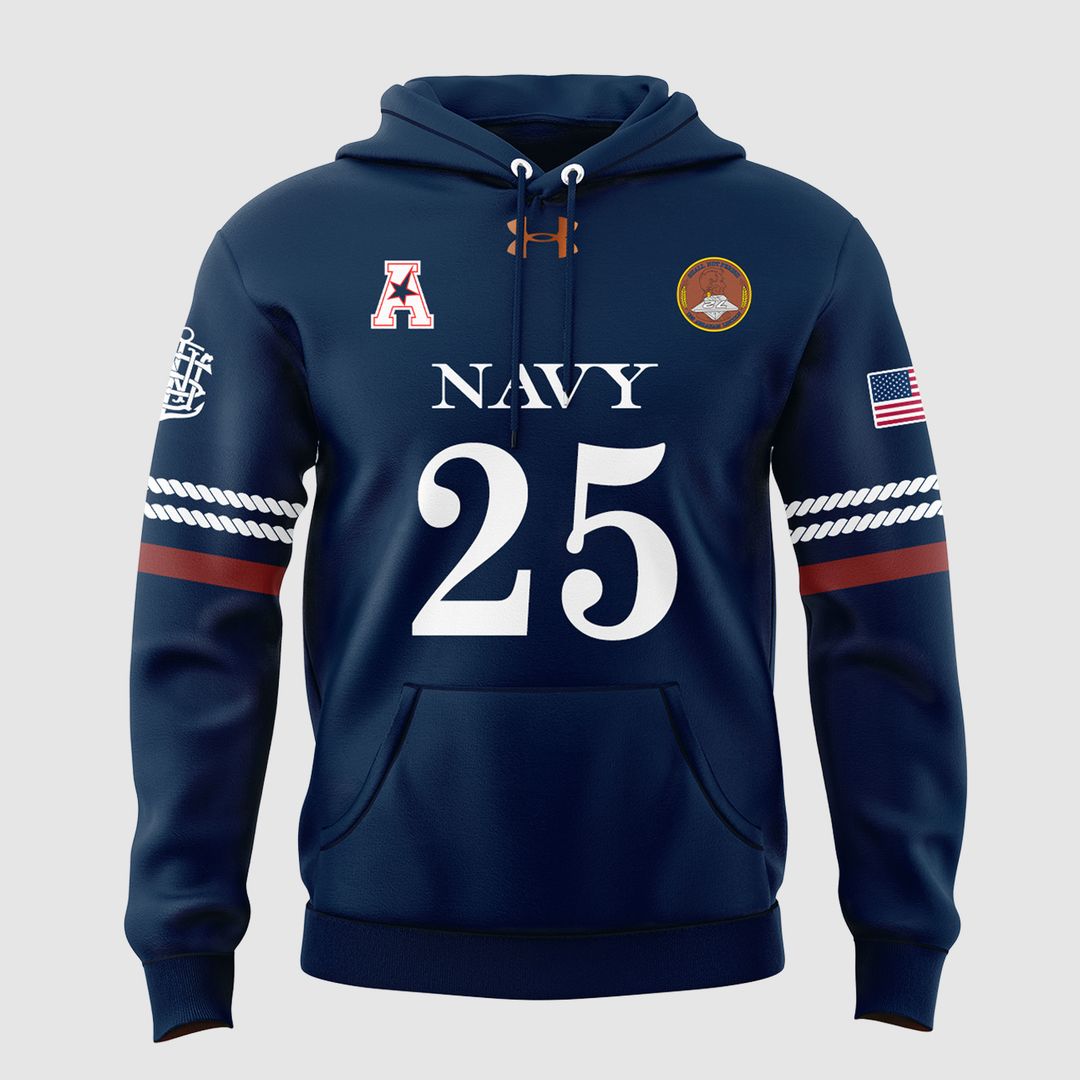 Navy Midshipmen 250th Anniversary Uniform Sideline Collection Replica Hoodie