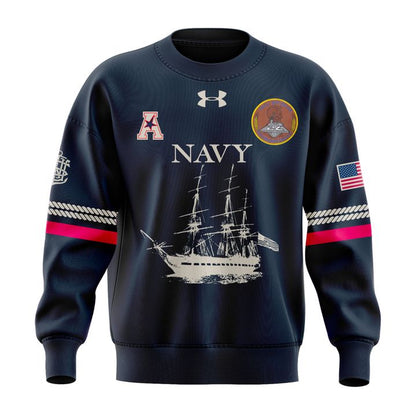 Navy Sideline Collection - Navy Midshipmen Sweatshirt 250th Anniversary Uniform