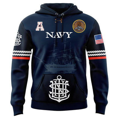 Navy Midshipmen 250th Anniversary Uniform Sideline Collection Replica Hoodie