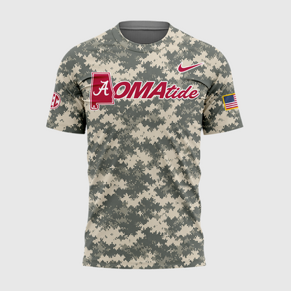 1.Alabama Crimson Tide 2026 Baseball College World Series OmaTide Camo T-Shirt