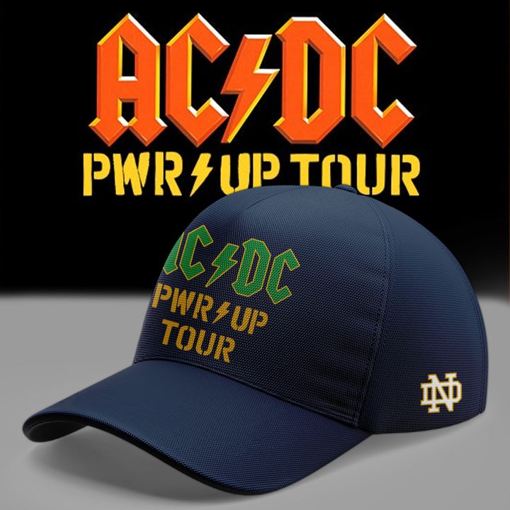 001. New Perfect Tshirt AC/DC x Notre Dame Football - Power Up Tour 2026 T-Shirt