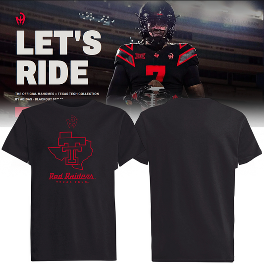 02.Limited edition Texas Tech Football " Let's Ride" 2026 T-shirt