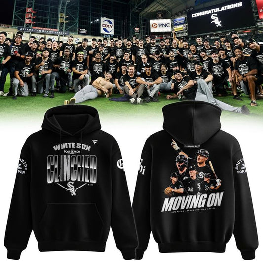 Chicago White Sox Clinched Postseason Hoodie - American League Division Series Moving On Black