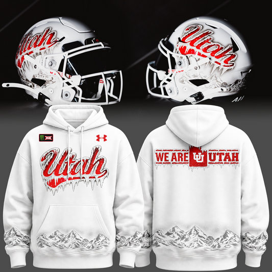 Exclusive Hoodie Ice Cold "𝐖𝐇𝐈𝐓𝐄 𝐎𝐔𝐓" Utah Utes football