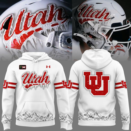 Exclusive Hoodie Ice Cold "𝐖𝐇𝐈𝐓𝐄 𝐎𝐔𝐓" Utah Utes football