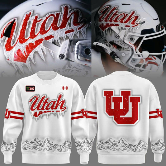 Exclusive Sweatshirt Ice Cold "𝐖𝐇𝐈𝐓𝐄 𝐎𝐔𝐓" Utah Utes football