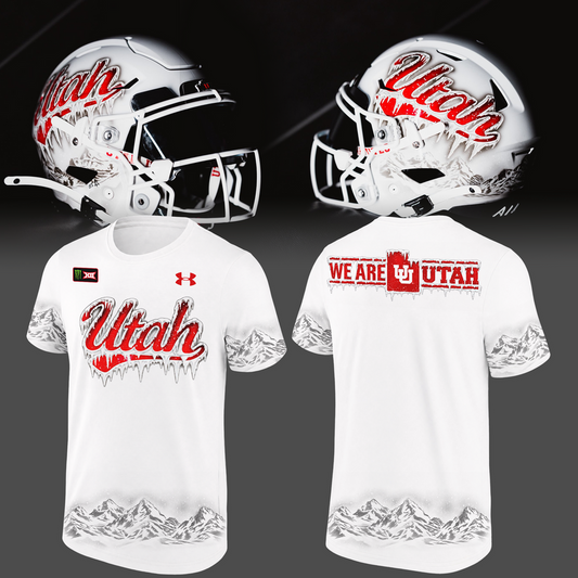 Exclusive T-Shirt Ice Cold "𝐖𝐇𝐈𝐓𝐄 𝐎𝐔𝐓" Utah Utes football