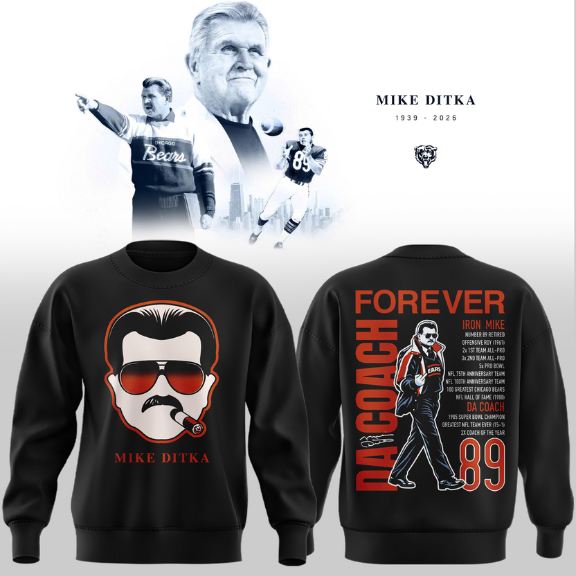 Mike Ditka Chicago Bears In Loving Memory Limited Edition sweater