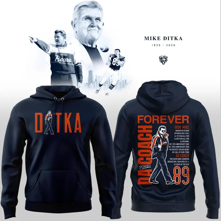 Mike Ditka Chicago Bears In Loving Memory Limited Edition Hoodie